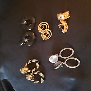 Grouping of 5 pairs Clip Earrings